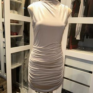 Elegant Cream Sleeveless Dress